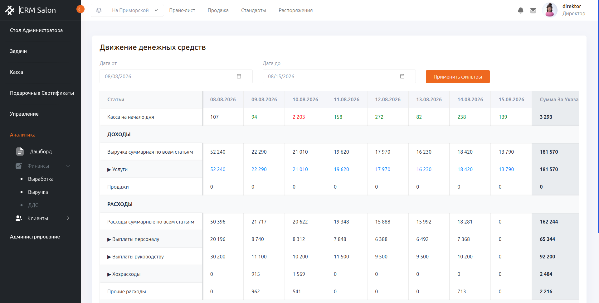 CRM SALON — скриншот 13